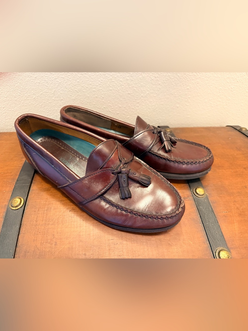 Sebago Men's Burgundy Leather Tassel Loafers